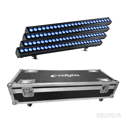 WYNAJEM NA WEEKEND | 4x EVOLIGHTS GLAZE BAR 24x4W RGBW - WODOODPORNE | WSDJ Studio