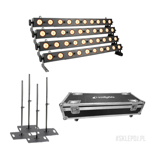 WYNAJEM NA WEEKEND | 4x LIGHT4ME SUNSTRIP 1050 V2 10x50W WW | WSDJ Studio