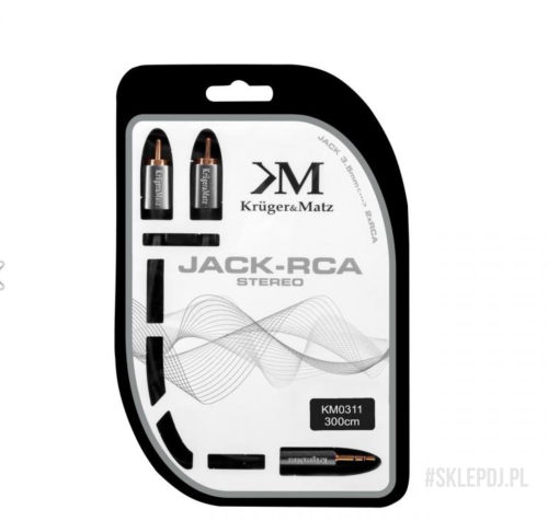 Kabel Kruger&amp;Matz Jack 3.5mm - RCA - KM0309 100 | WSDJ Studio